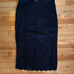 Future Collective Black Lace Pencil Skirt